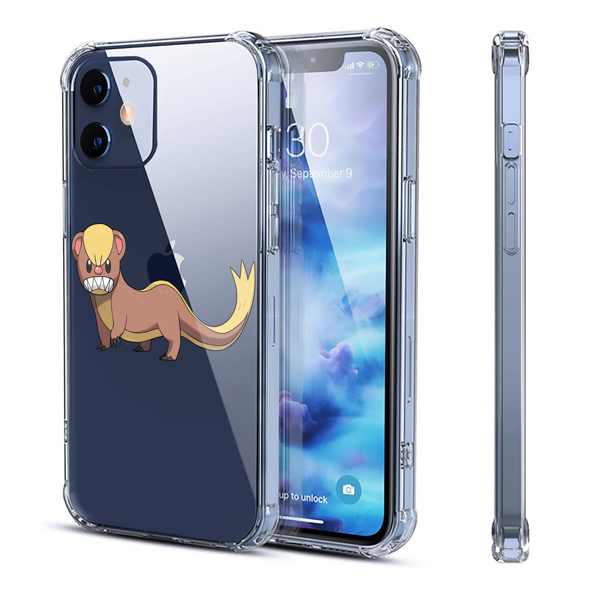 （画像用） ポケットモンスター Pokémon 【iPhone 12シリーズ対応】透明スマホケース（クリアソフトケース）